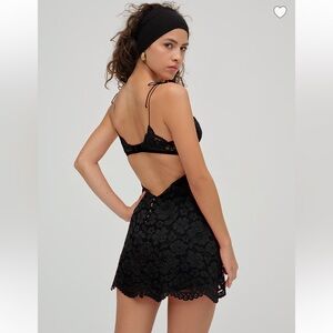 For Love and lemons / Victoria's Secret creamsicle lace slip dress